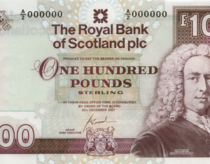 counterfeit £100 note